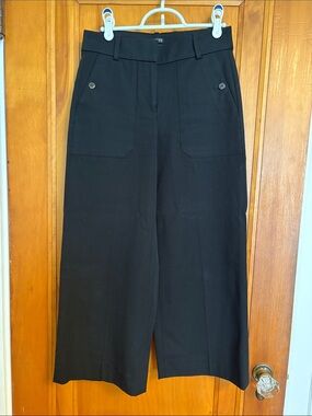 J.Crew Wide-Leg Black Sydney Pants